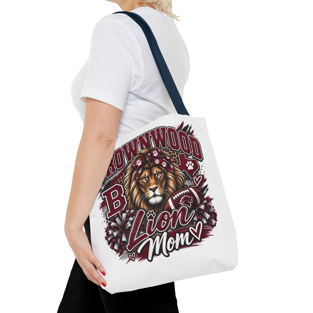 Lion Mom Tote Bag — Brownwood School Spirit Lion Mom Tote