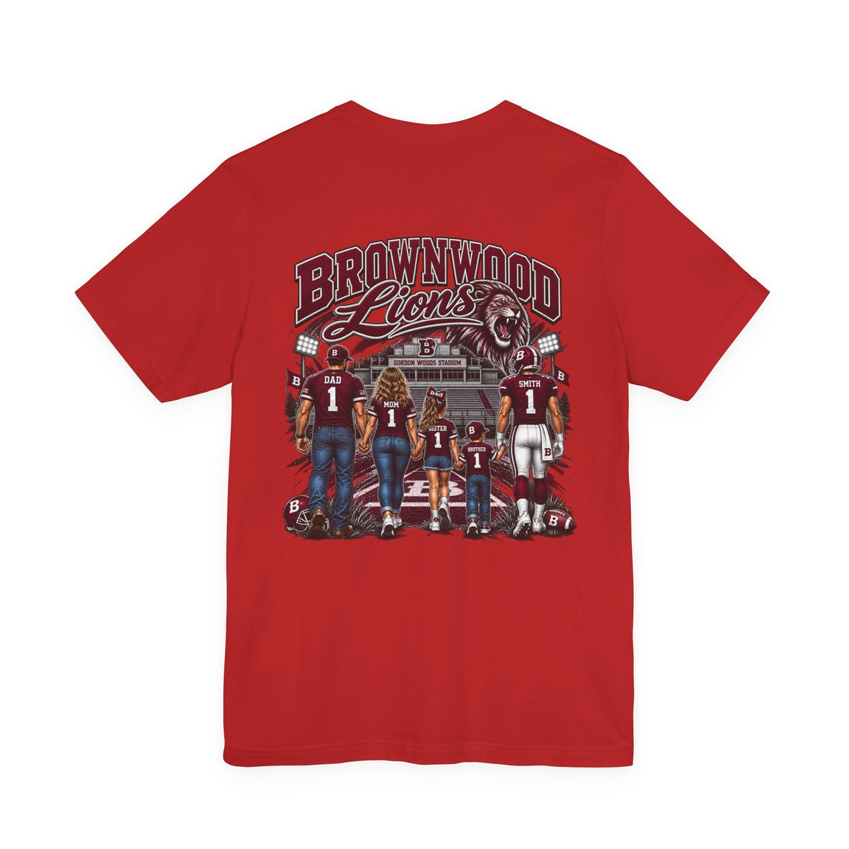 Brownwood Lions Family Football Graphic T-Shirt
