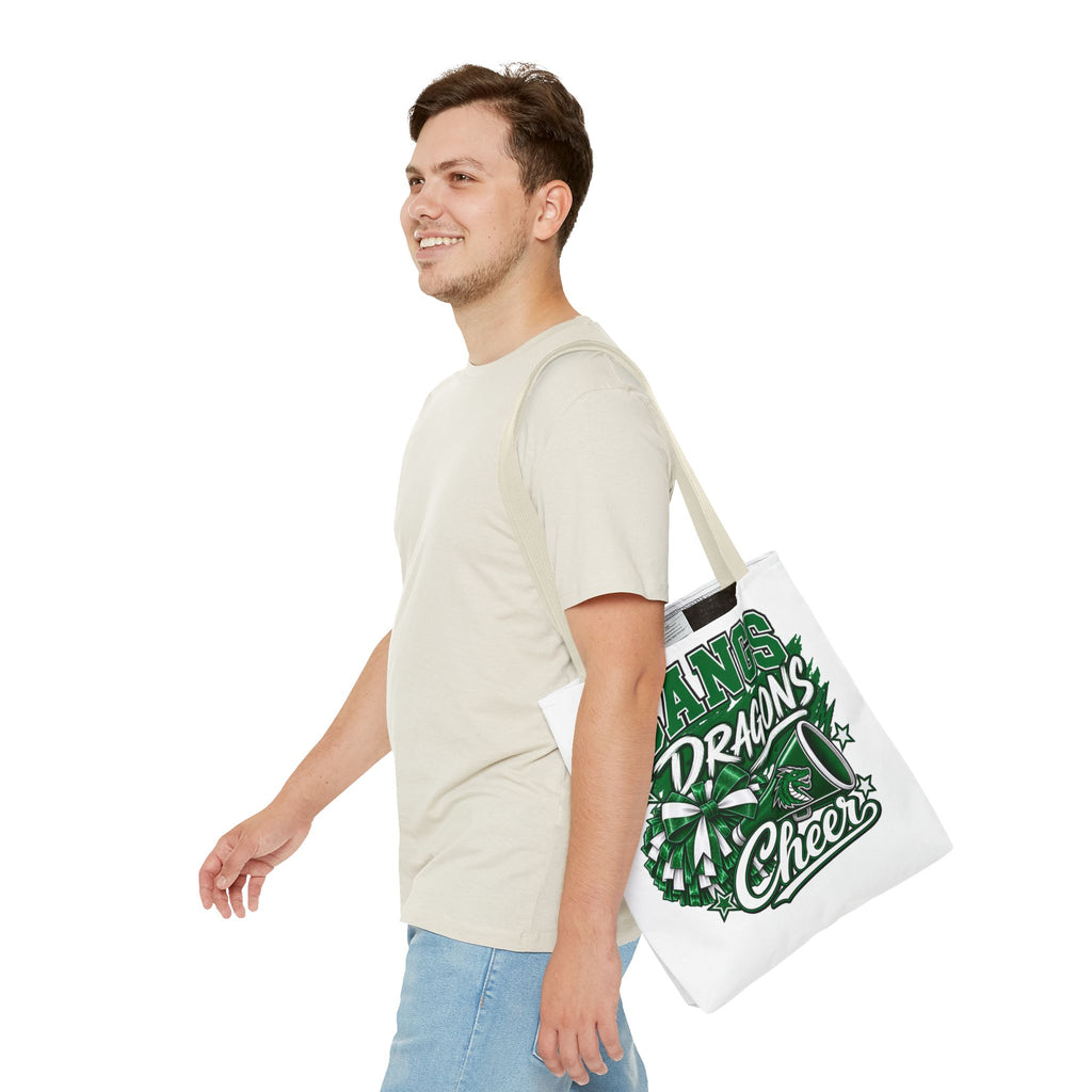 Bangs Dragons Cheer Tote Bag – Pom-Pom & Megaphone School Spirit Tote
