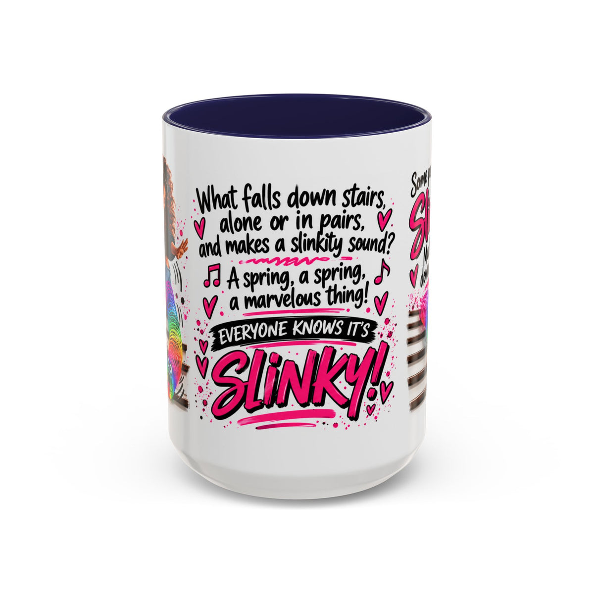 Slinky Coffee Mug — Funny Rainbow Slinky Gift for Friends & Teachers