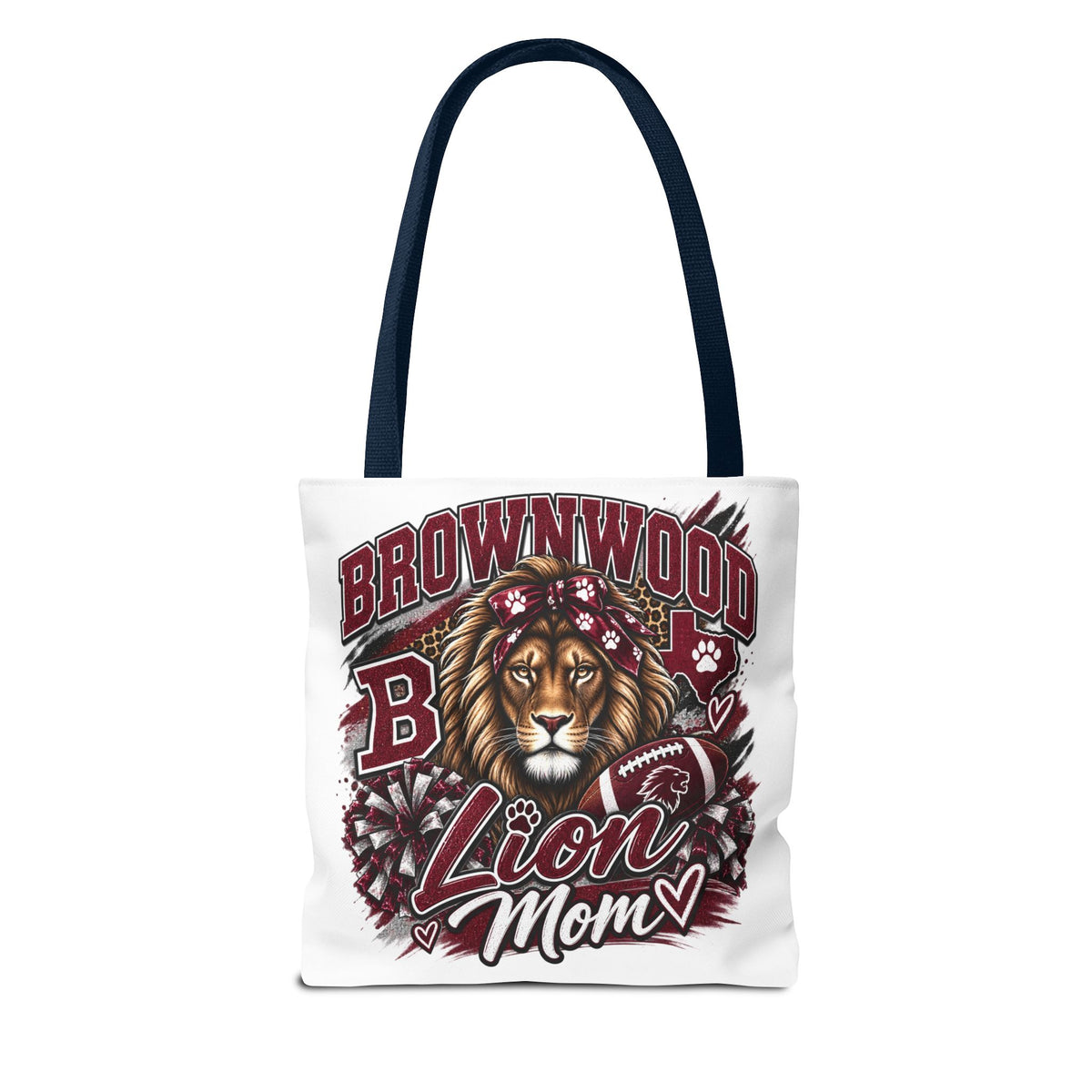 Lion Mom Tote Bag — Brownwood School Spirit Lion Mom Tote