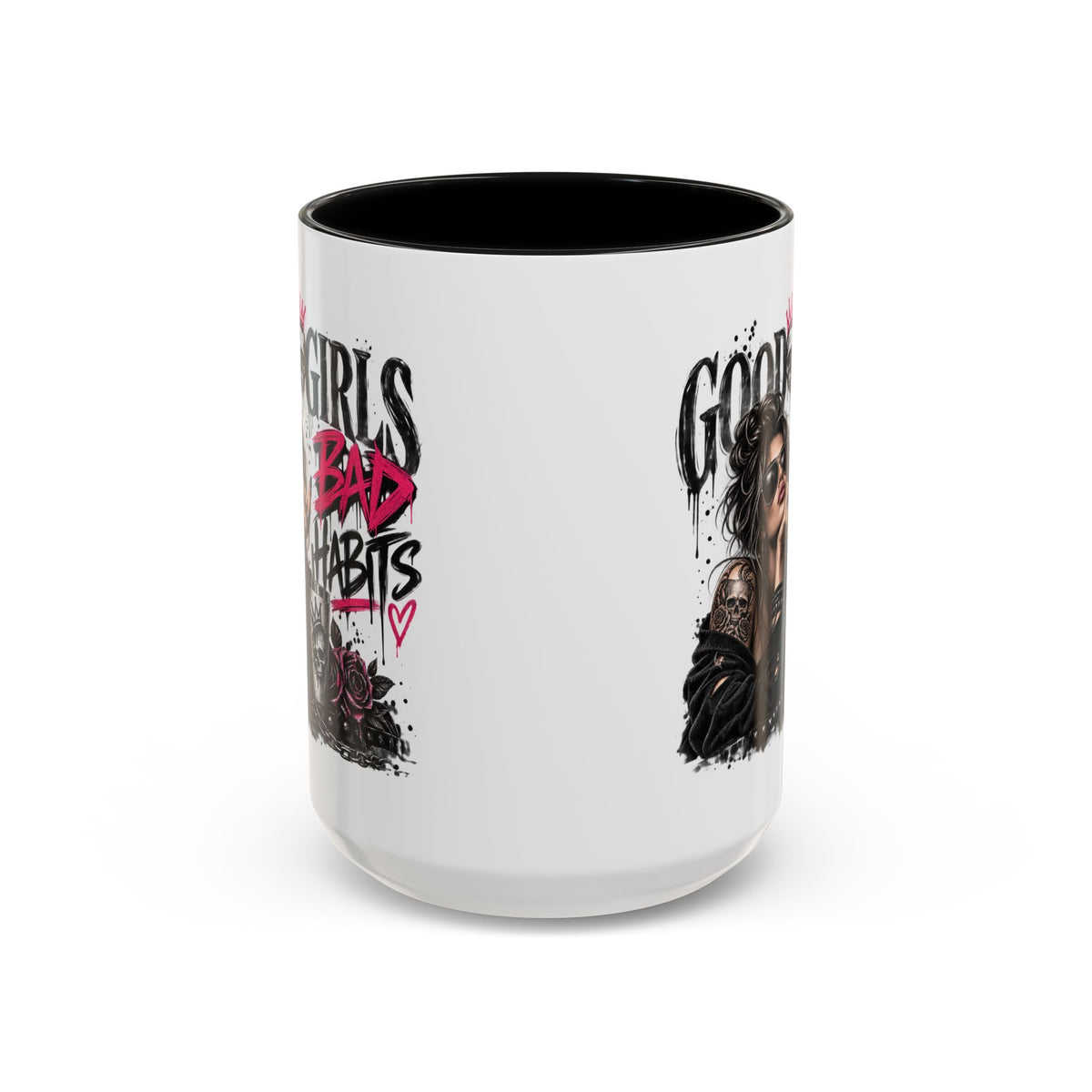 Good Girls Bad Habits Skull & Crown Mug