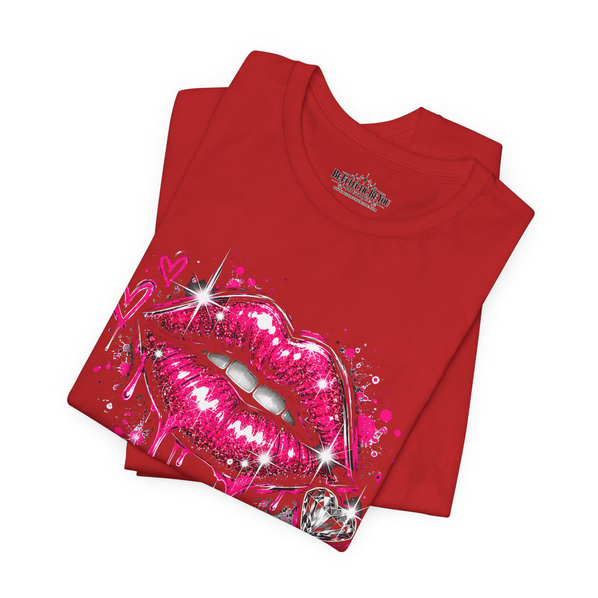 Kiss Lips Graphic Tee Sparkly