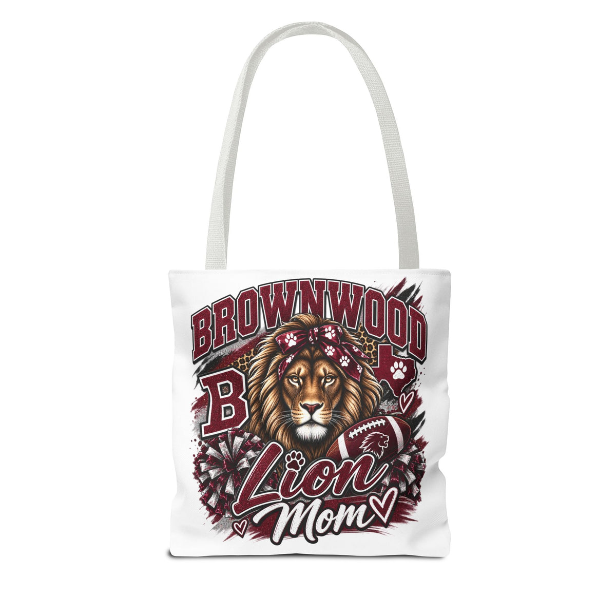 Lion Mom Tote Bag — Brownwood School Spirit Lion Mom Tote