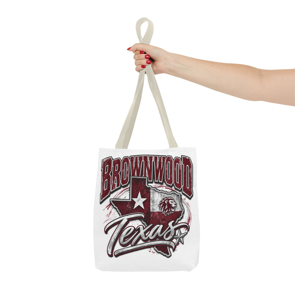 Brownwood Texas Tote Bag – Vintage State Pride AOP Canvas Tote