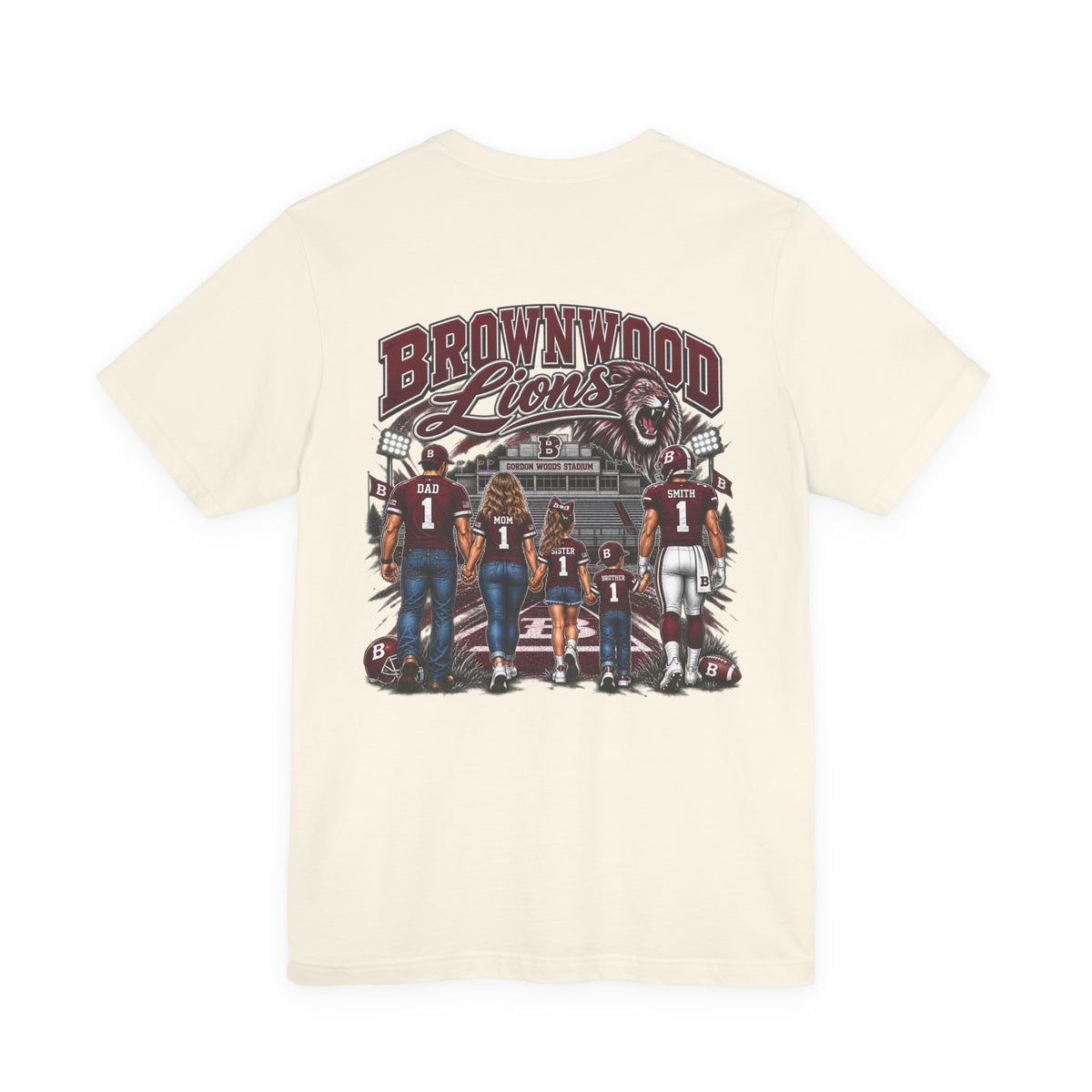 Brownwood Lions Family Football Graphic T-Shirt