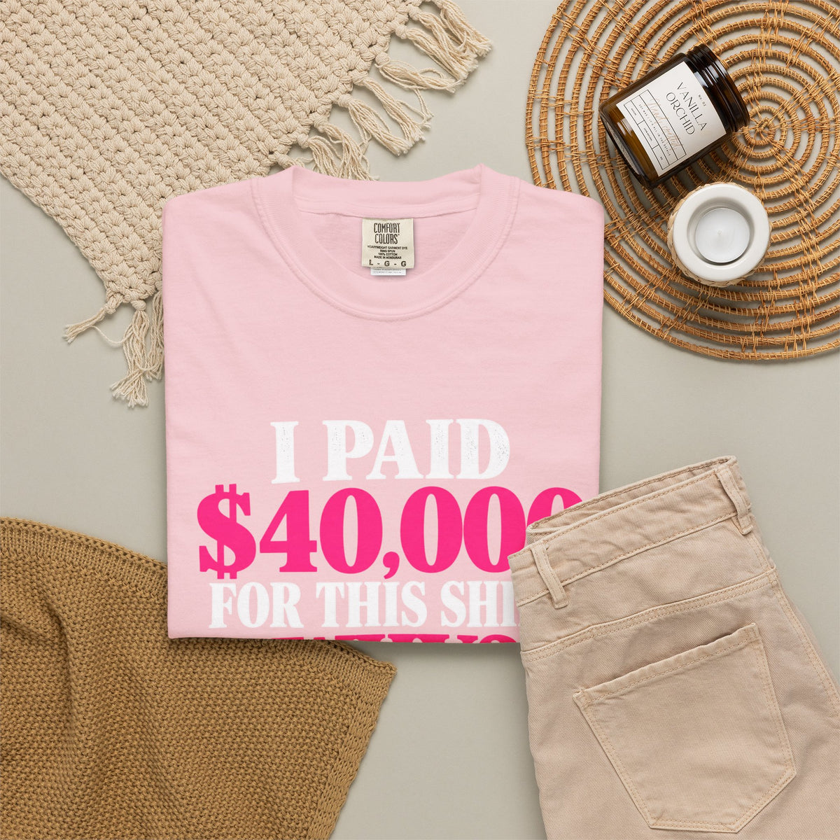 I Paid 40,000 For This Shirt T-Shirt — Funny Luxury Joke Tee