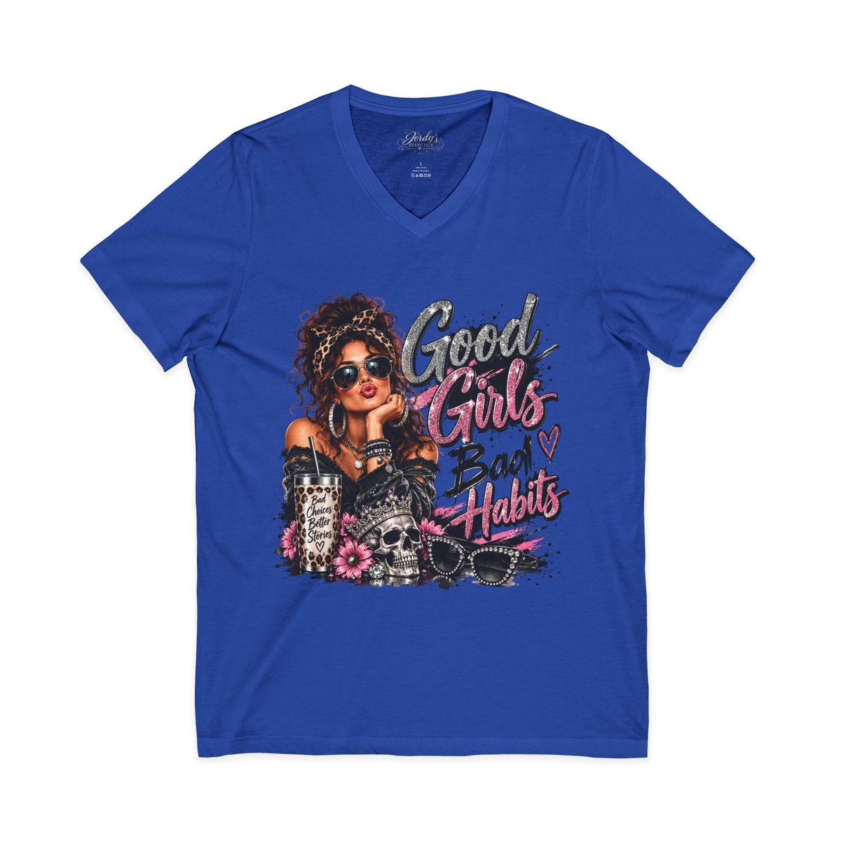 Good Girls Bad Habits V-Neck Tee