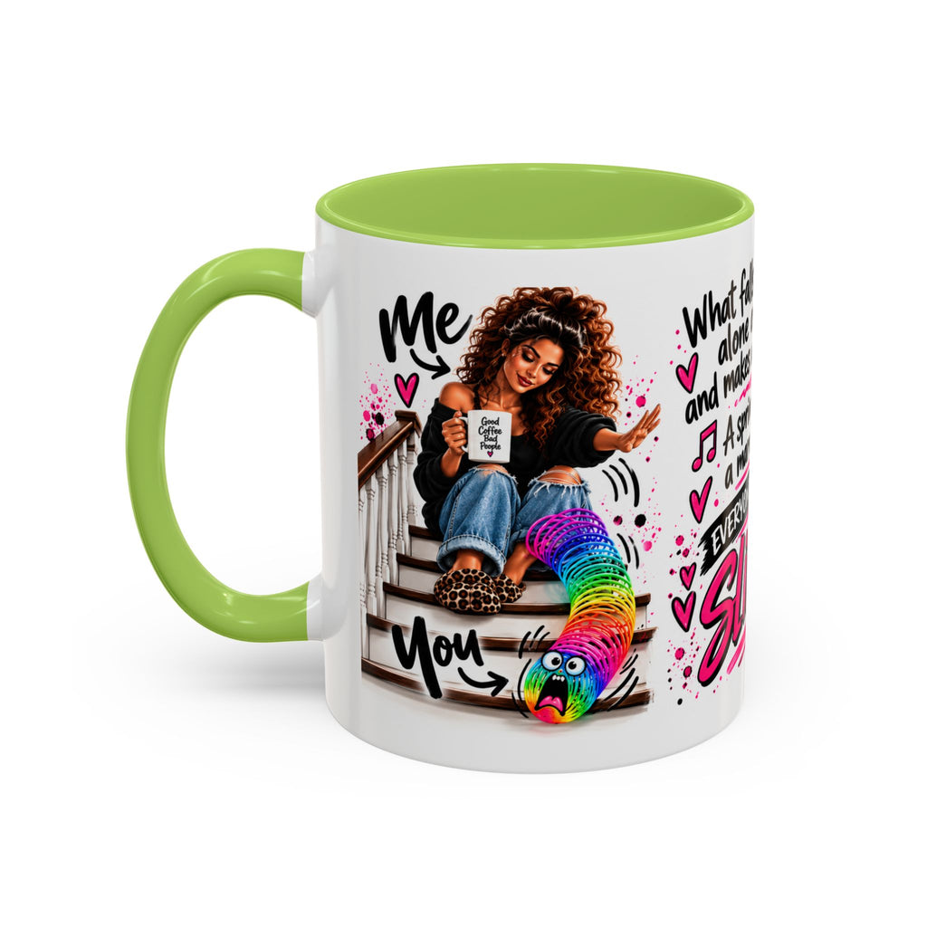 Slinky Coffee Mug — Funny Rainbow Slinky Gift for Friends & Teachers