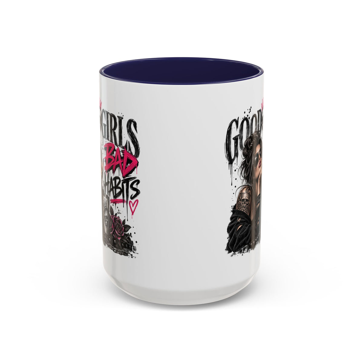 Good Girls Bad Habits Skull & Crown Mug