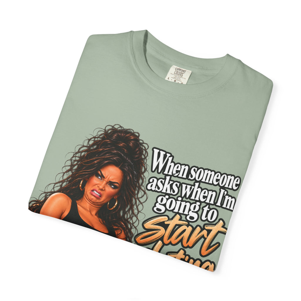 Graphic T-Shirt — "When someone asks when I’m going to start dating again" Retro Diva Tee