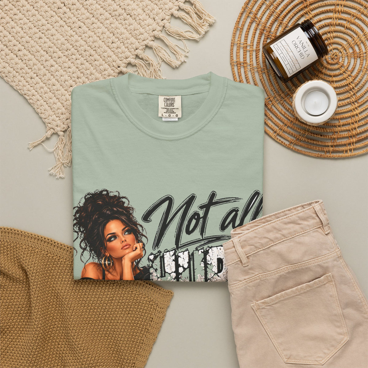 T-Shirt — "Not All Hurts Can Be Photographed" Graphic Tee (Sad Girl Illustration)