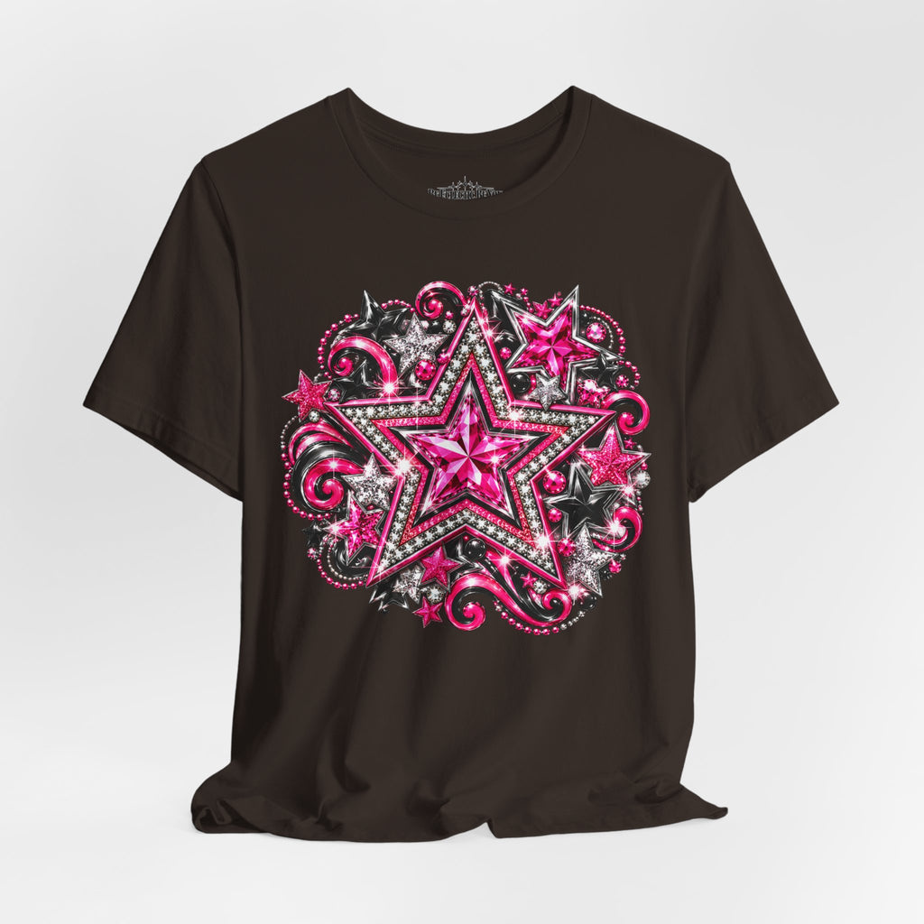 Pink Star Swirl Graphic Tee