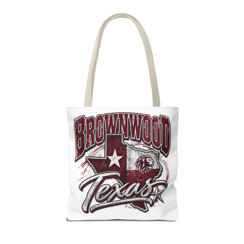 Brownwood Texas Tote Bag – Vintage State Pride AOP Canvas Tote