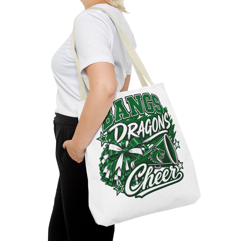 Bangs Dragons Cheer Tote Bag – Pom-Pom & Megaphone School Spirit Tote