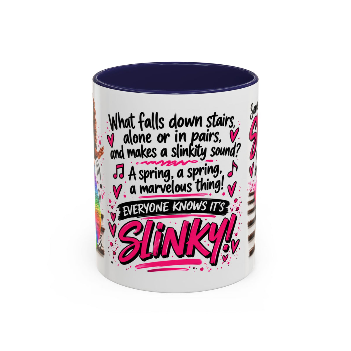 Slinky Coffee Mug — Funny Rainbow Slinky Gift for Friends & Teachers