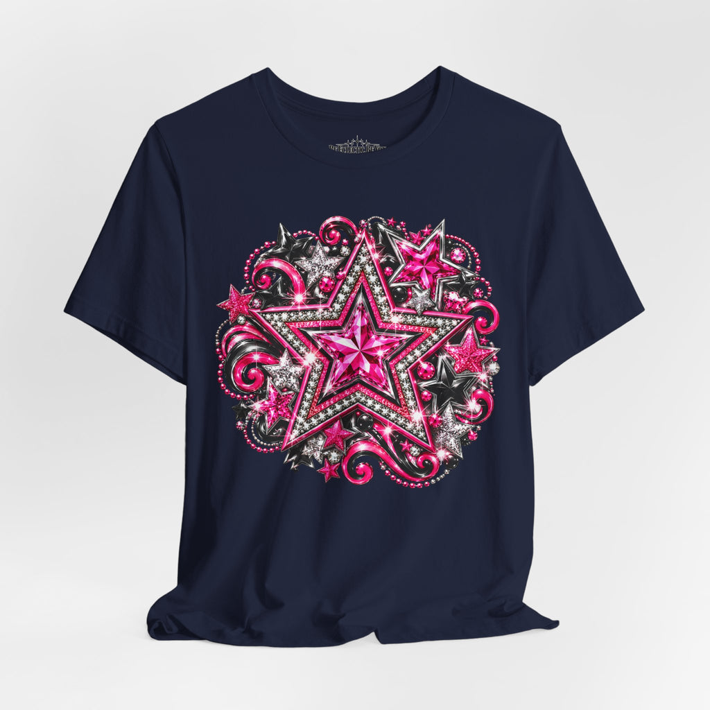 Pink Star Swirl Graphic Tee