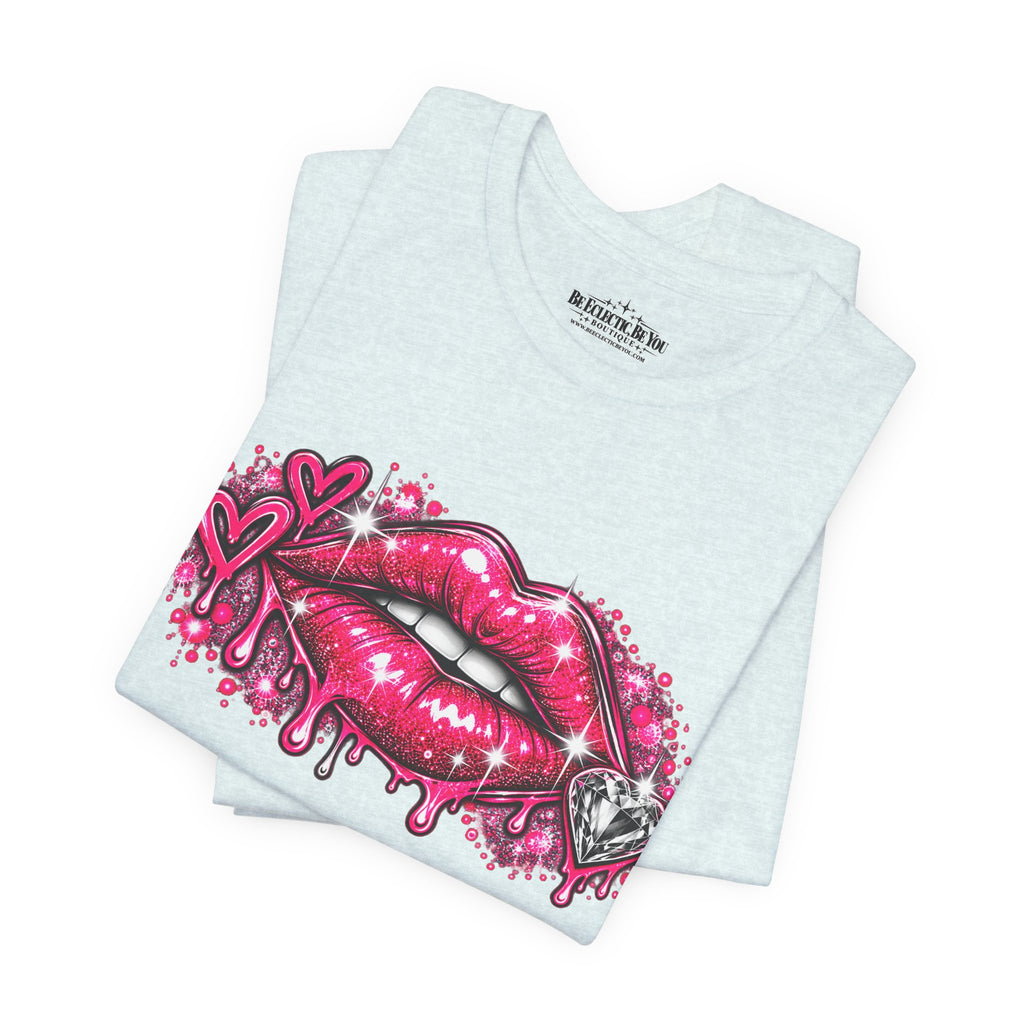 Sparkly Pink Lips Graphic Tee