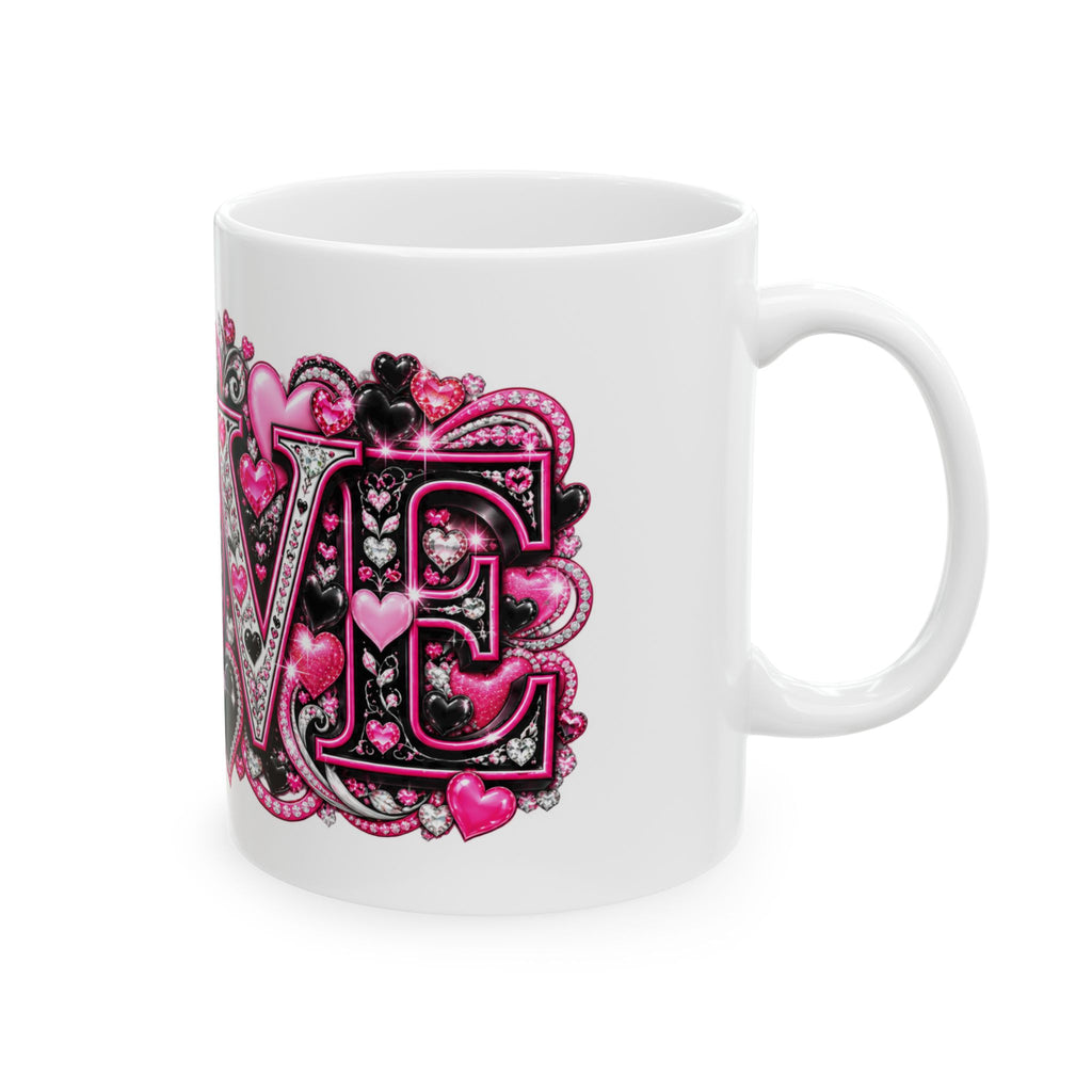Romantic LOVE Heart Design Ceramic Mug