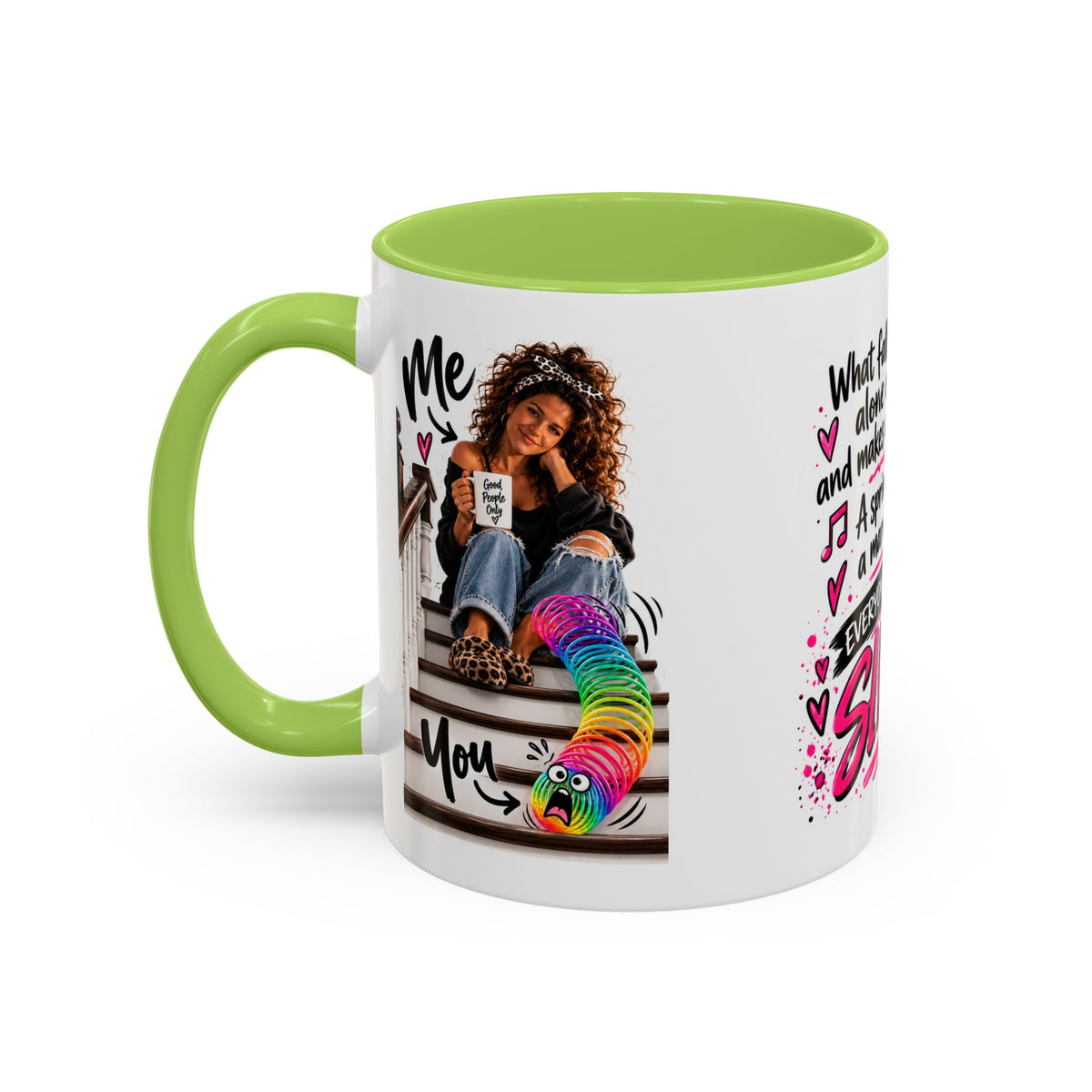 Slinky Coffee Mug — Funny Retro Toy Quote Accent Mug (11/15 oz)