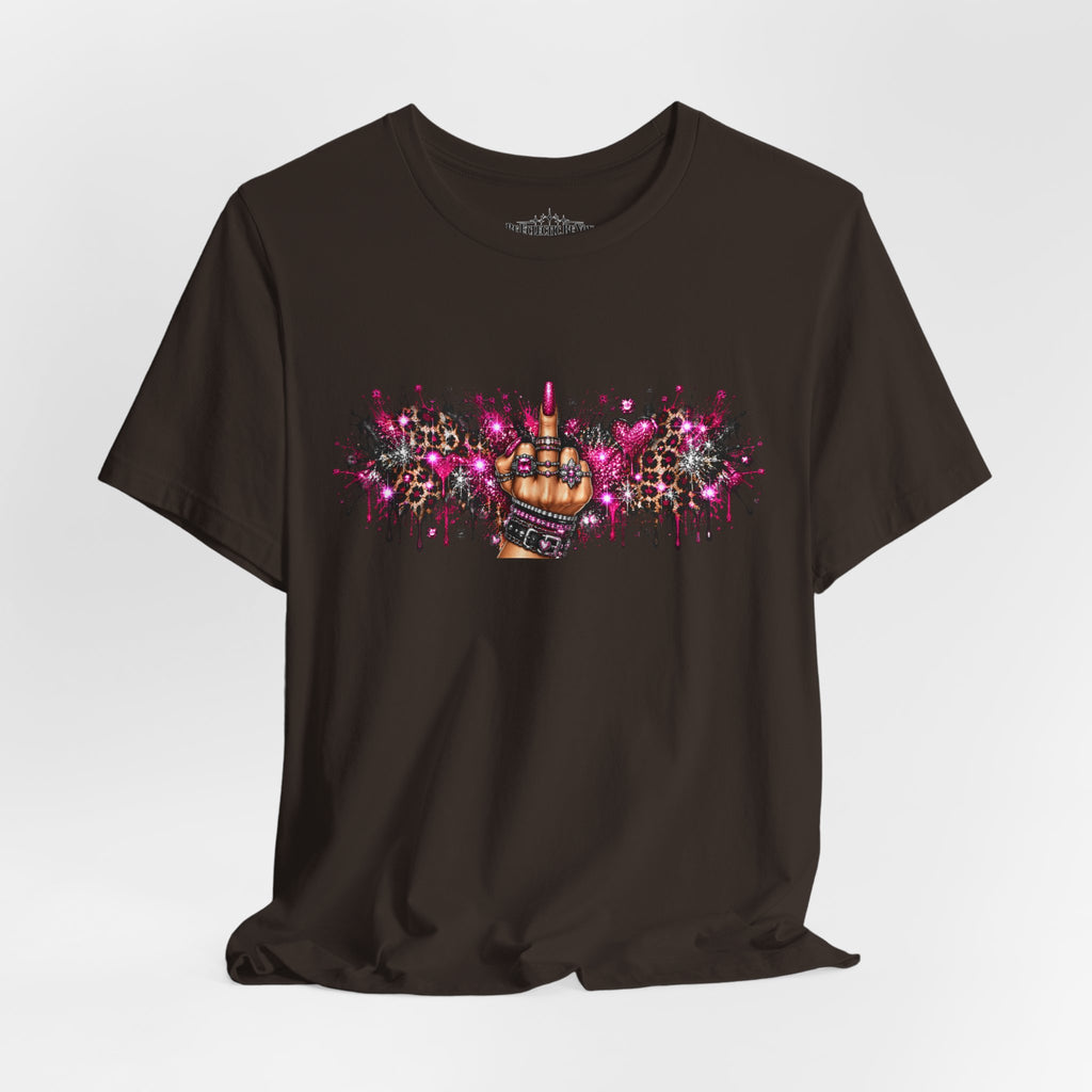 Colorful Rude Finger Graphic Tee