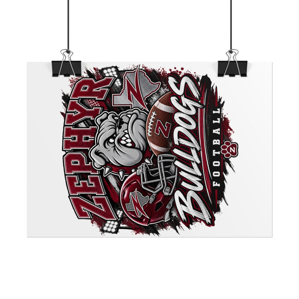 Zephyr Bulldogs Football Poster – Rolled Team Wall Art