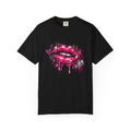 Graphic T-Shirt — Pink Lip Art & 'Backup!' Slogan Tee