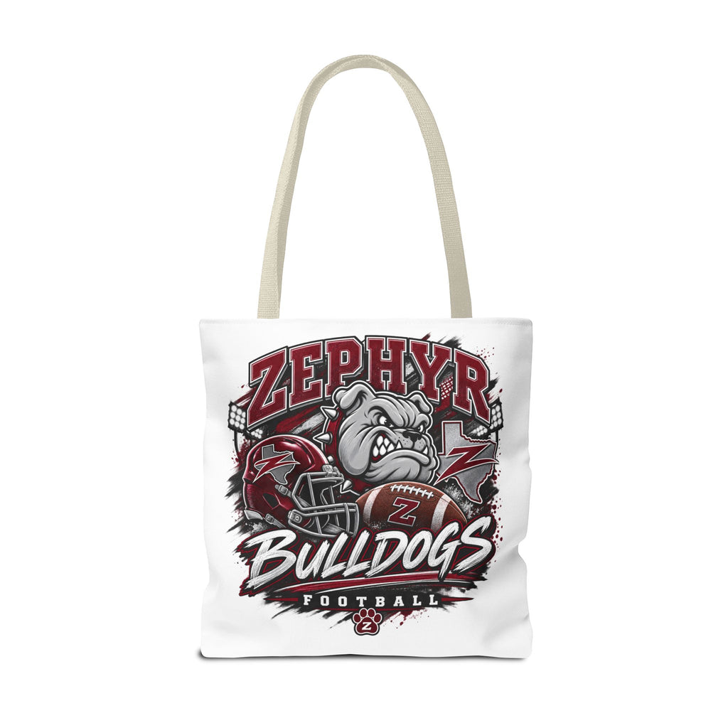 Bulldogs Football Tote Bag — Zephyr Mascot Collegiate Game Day Tote