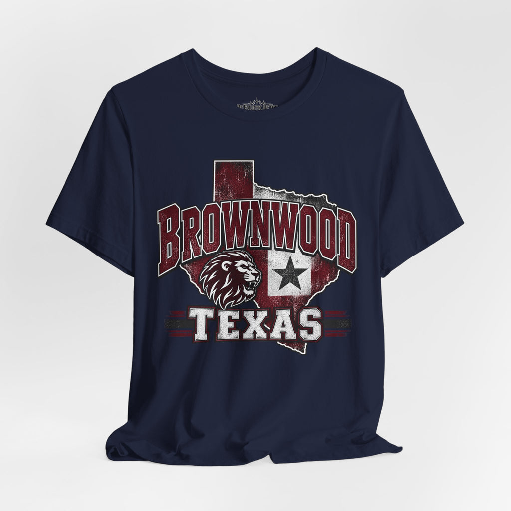 Brownwood Texas Lion Star Graphic T-Shirt