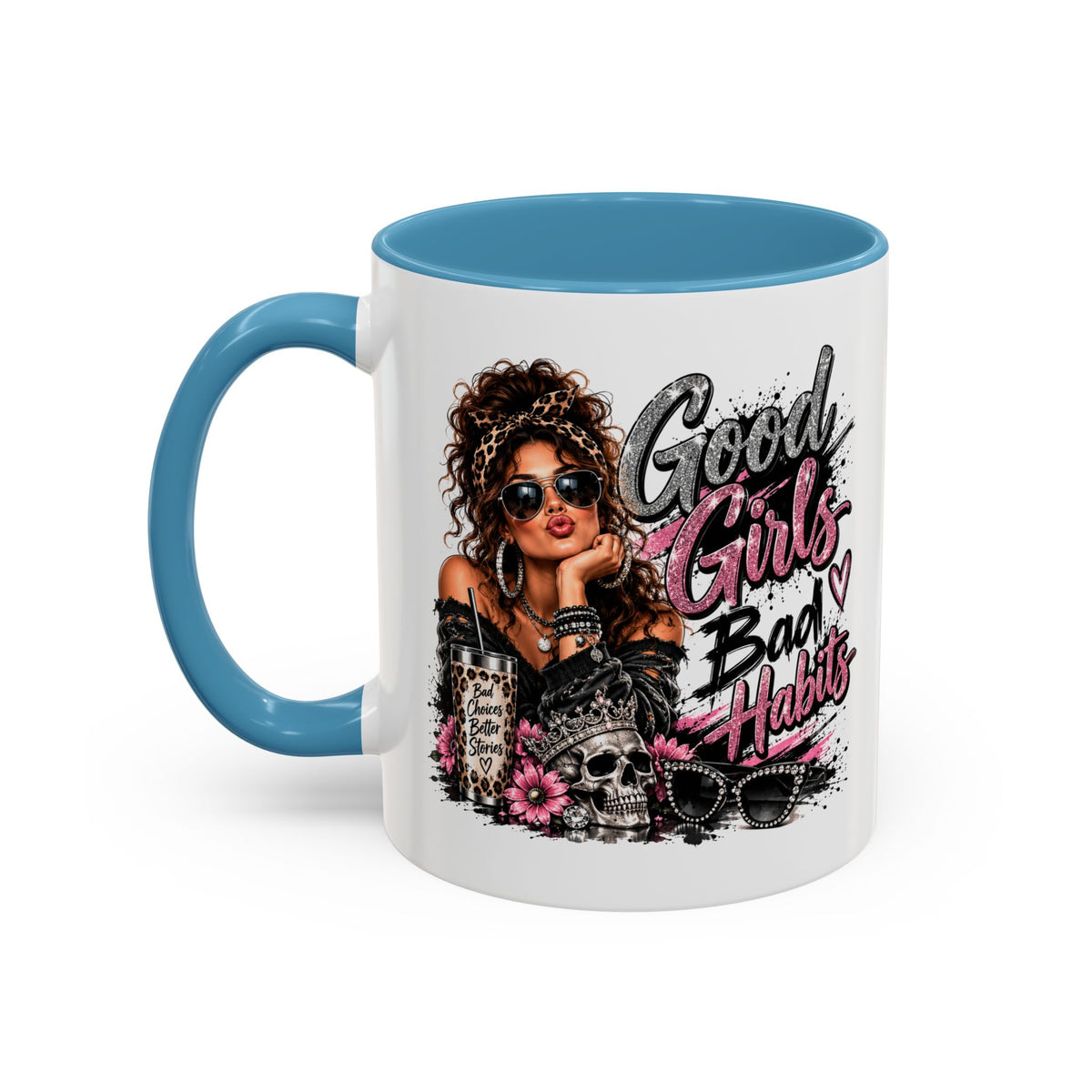 Good Girls Bad Habits Accent Coffee Mug – 11/15oz Stylish Graphic Mug for Trendy Women