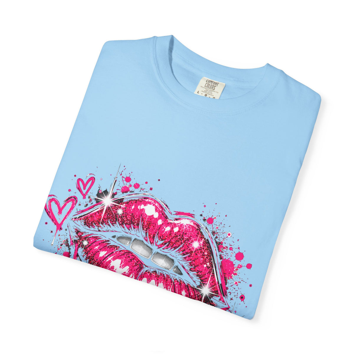 Dripping Pink Kiss T‑Shirt — Graffiti Lip Art Tee