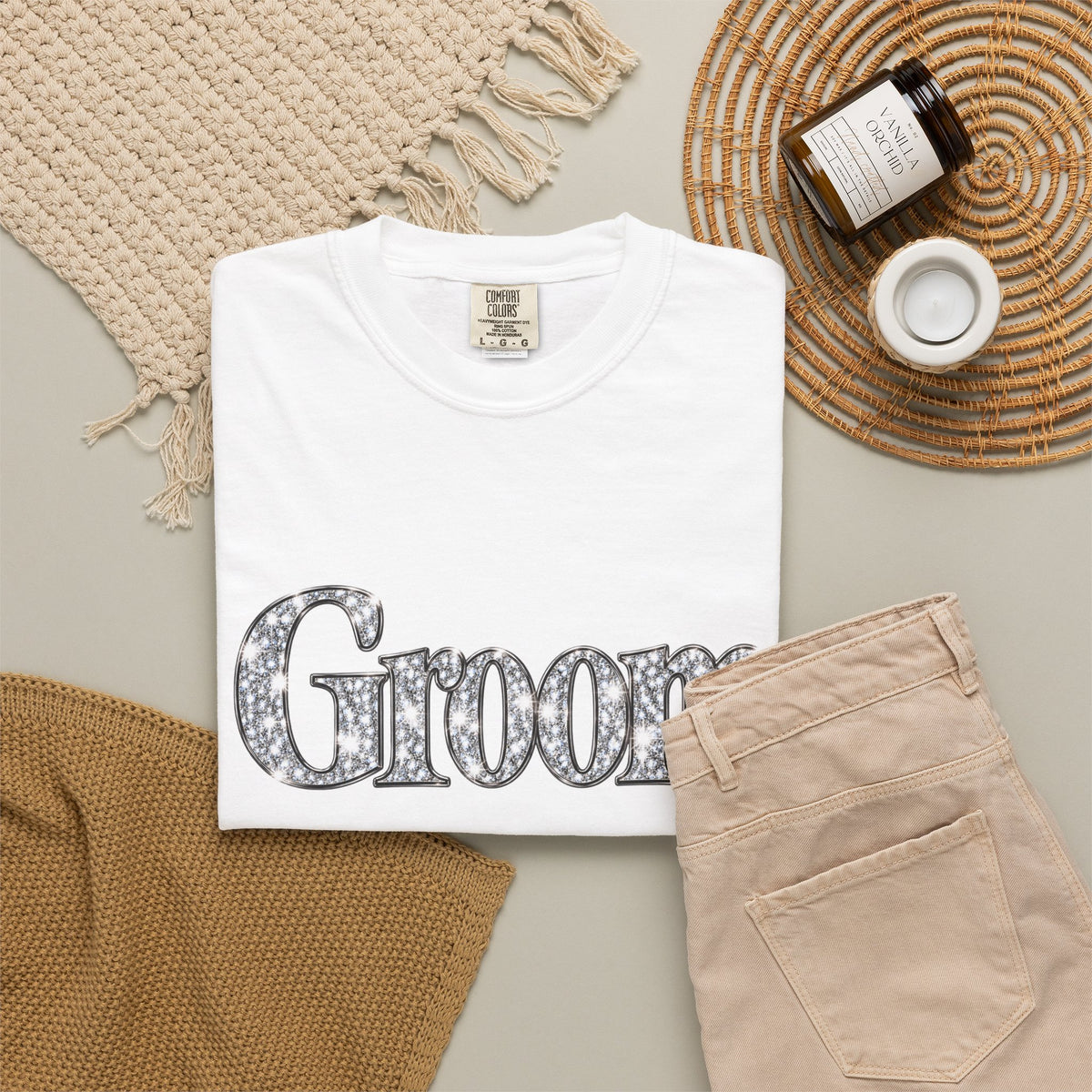 Groom Logo T-Shirt — Wedding Party Tee for Groom and Groomsmen