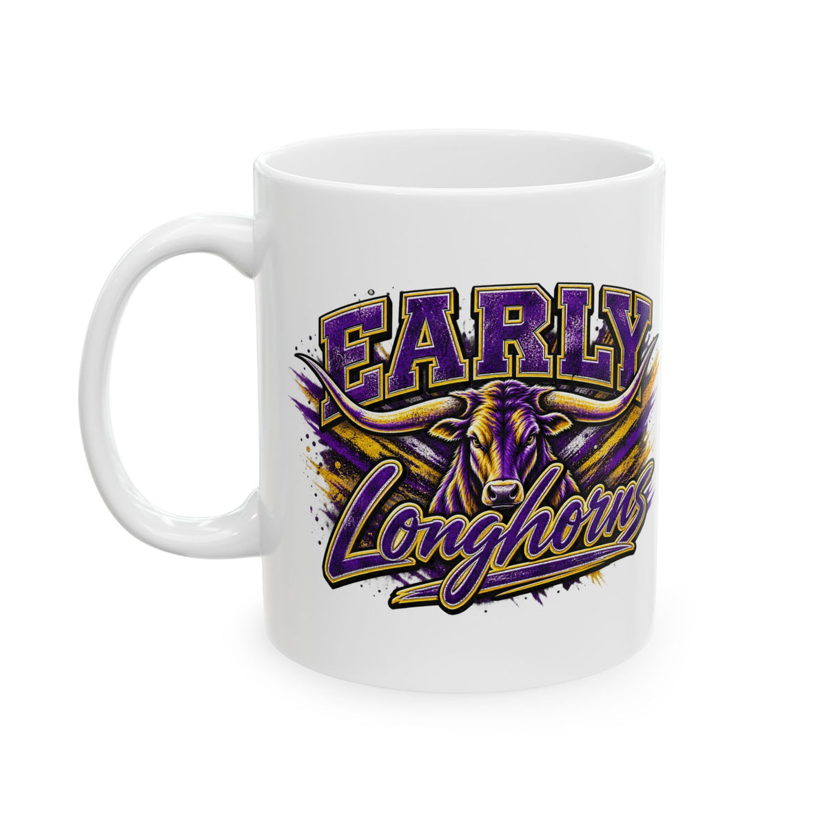 Early Longhorns Ceramic Mug, (11oz, 15oz)