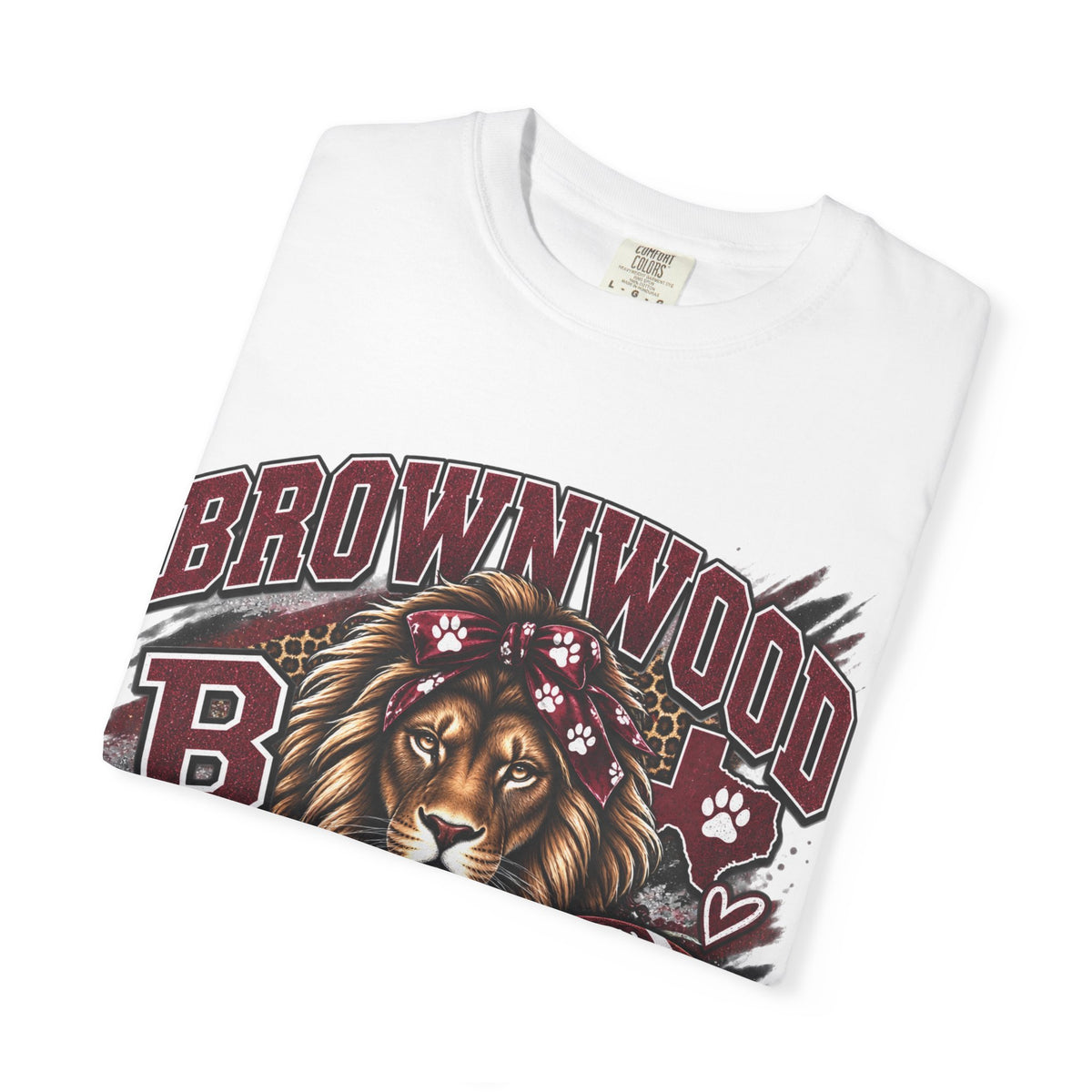 Brownwood Lion Mom T‑Shirt — High School Mascot Football Mom Tee