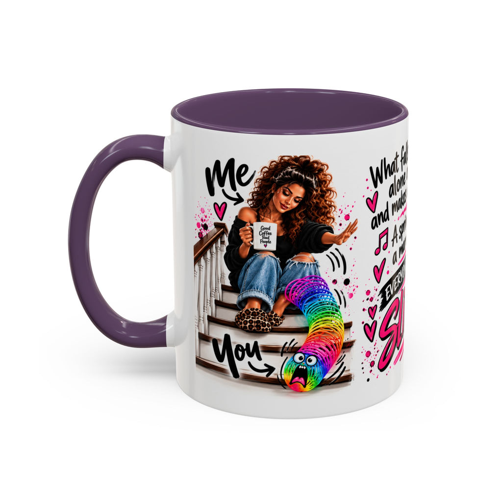 Slinky Coffee Mug — Funny Rainbow Slinky Gift for Friends & Teachers