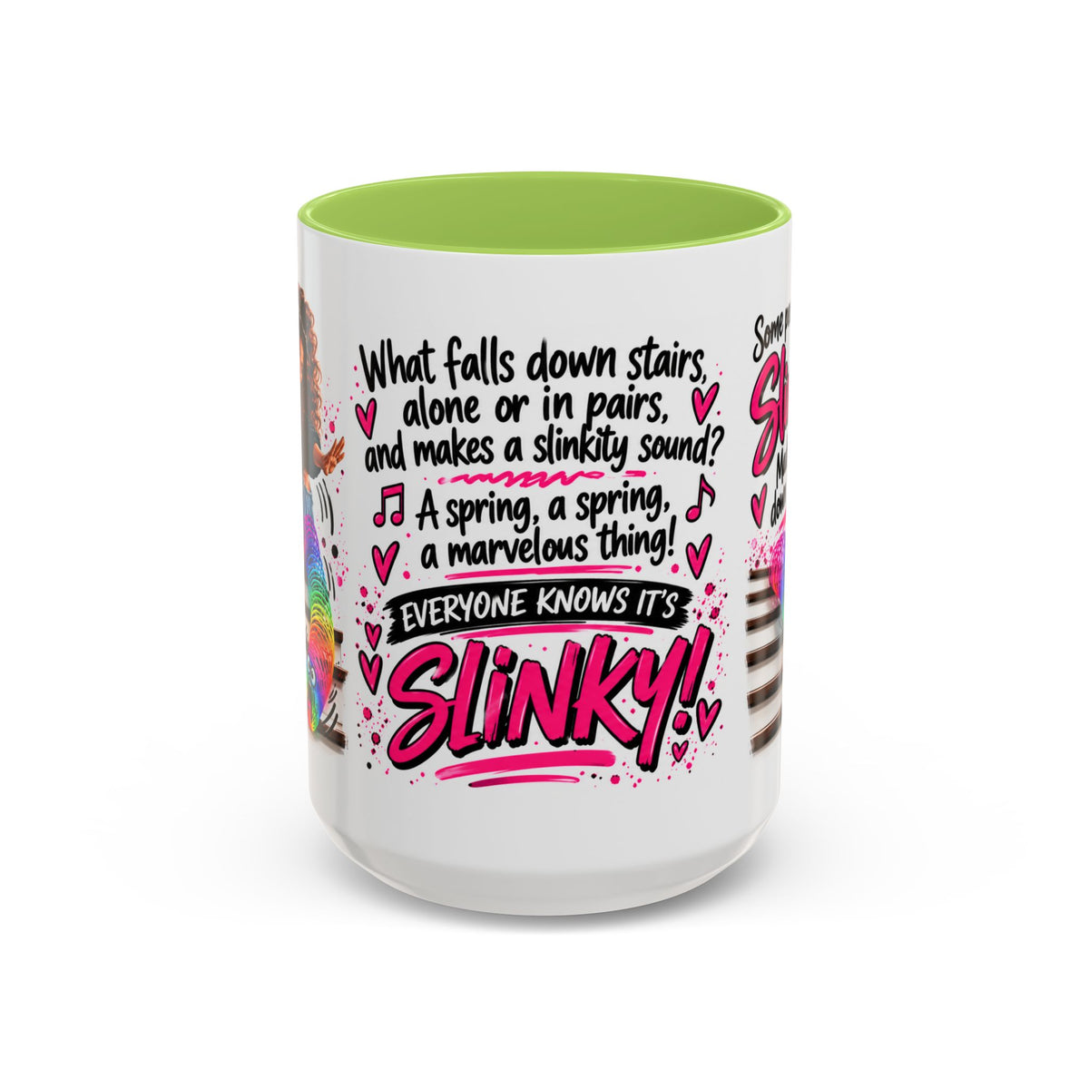 Slinky Coffee Mug — Funny Rainbow Slinky Gift for Friends & Teachers
