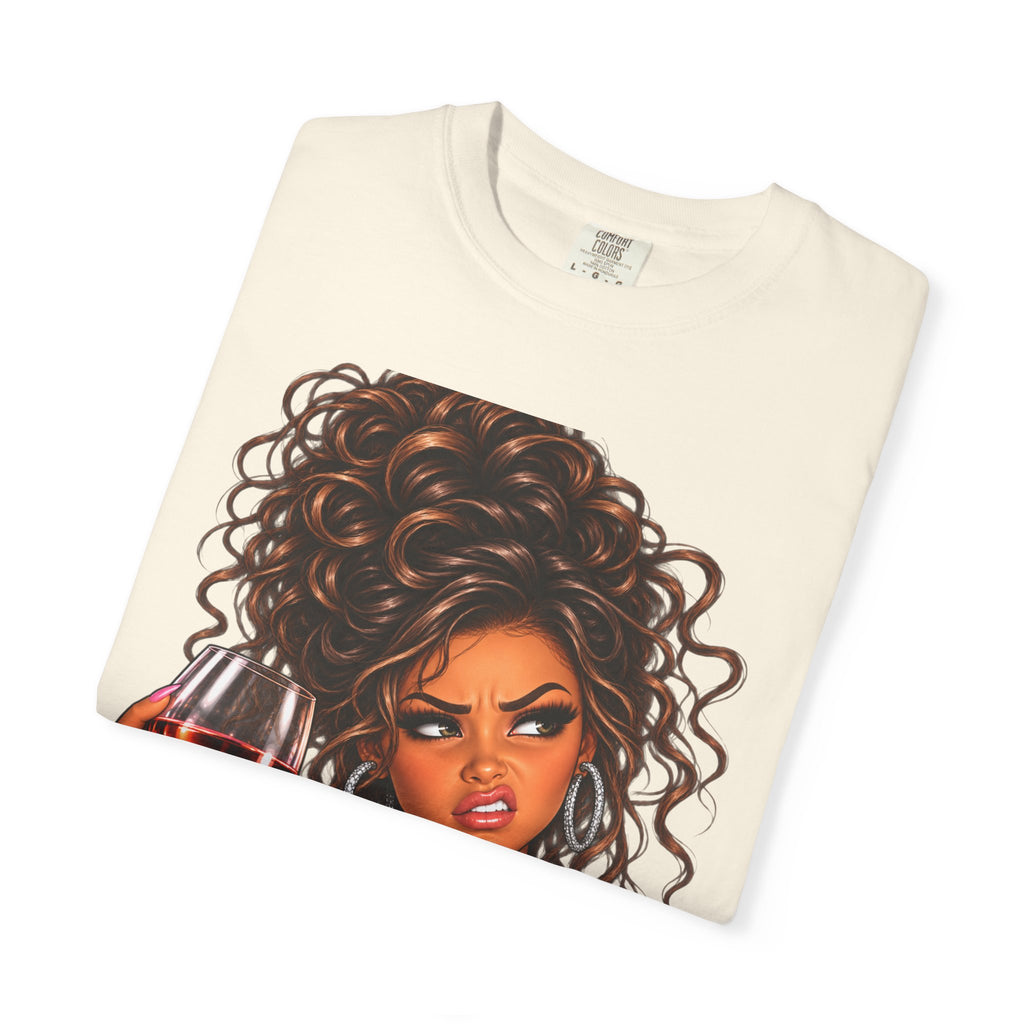 Sassy Curly Girl Wine T-Shirt