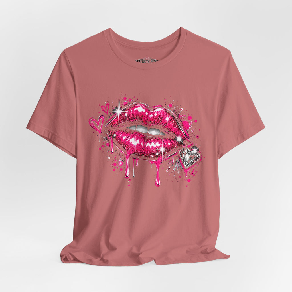 Kiss Lips Graphic Tee Sparkly