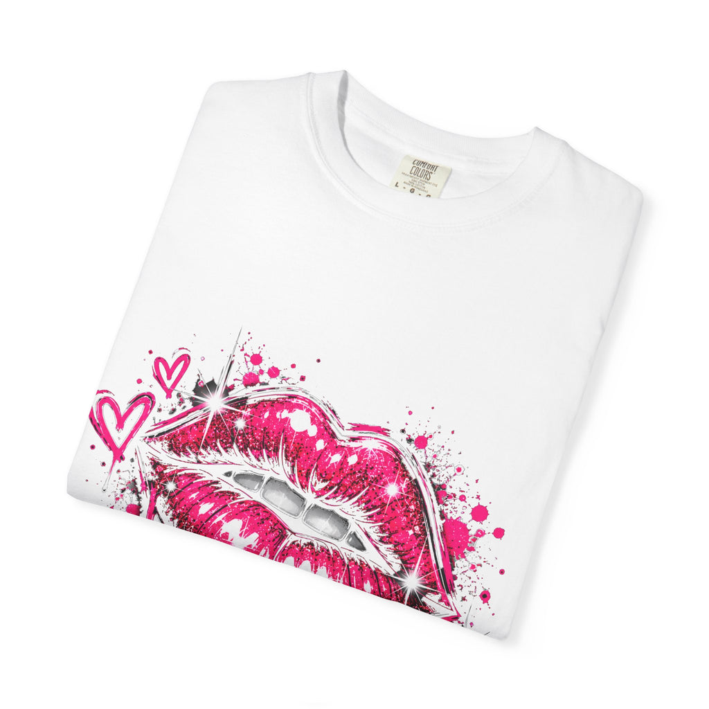 Dripping Pink Kiss T‑Shirt — Graffiti Lip Art Tee