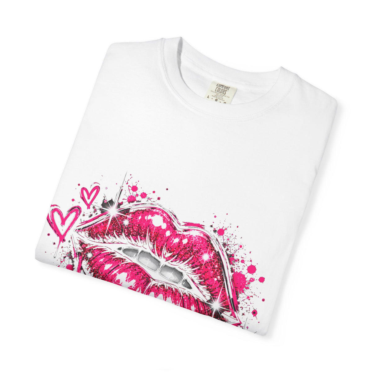 Dripping Pink Kiss T‑Shirt — Graffiti Lip Art Tee