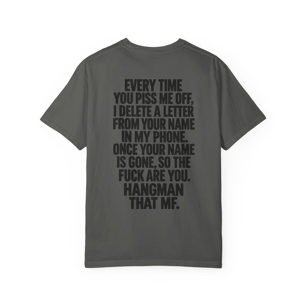 Hangman Game Unisex Garment-Dyed T-shirt