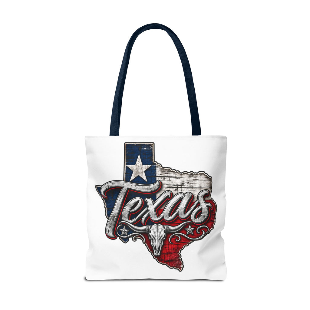Texas Flag State Outline Tote Bag — Rustic Western 'Texas' Design