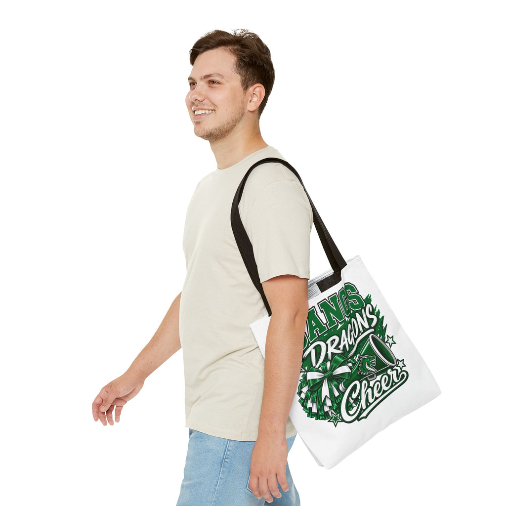 Bangs Dragons Cheer Tote Bag – Pom-Pom & Megaphone School Spirit Tote