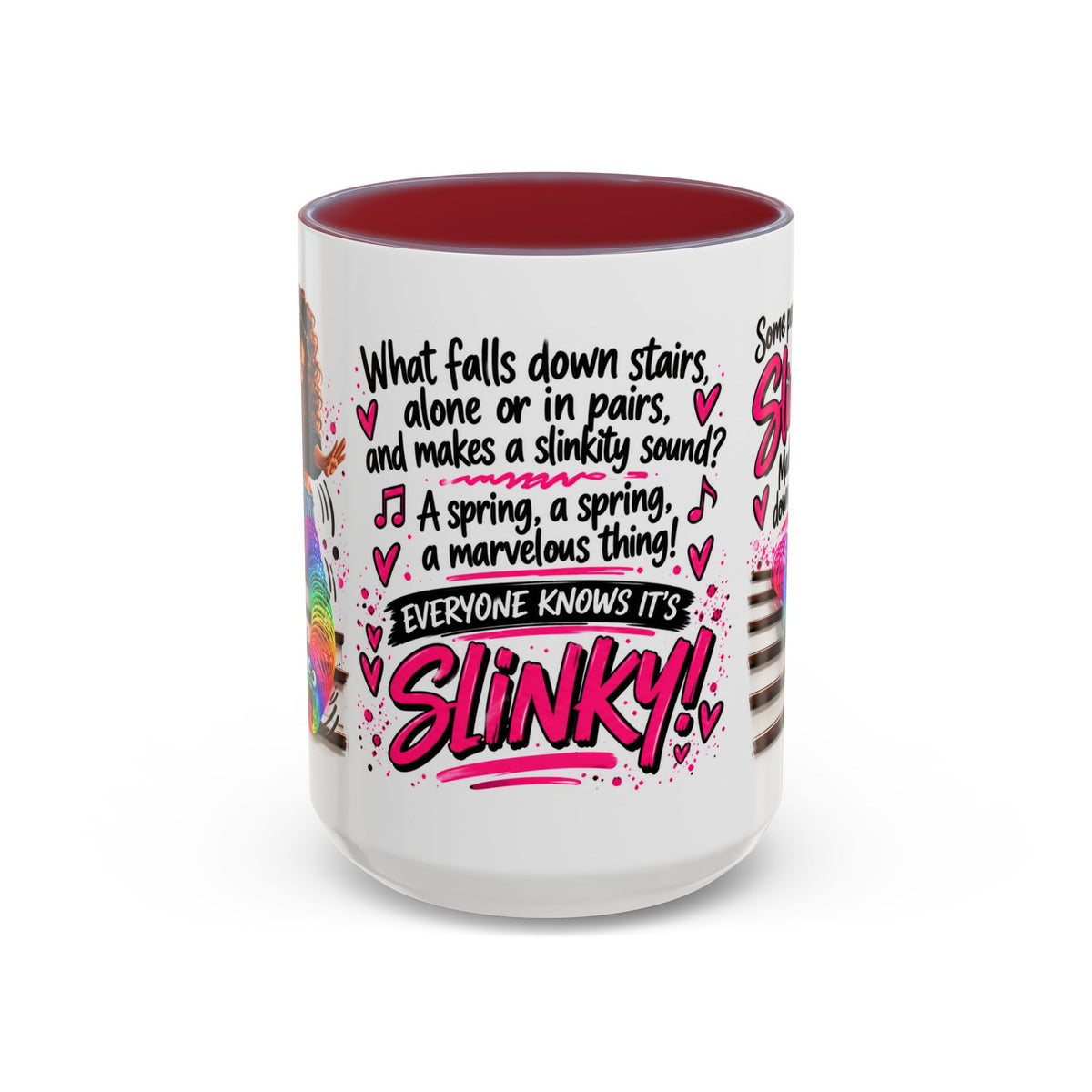 Slinky Coffee Mug — Funny Rainbow Slinky Gift for Friends & Teachers