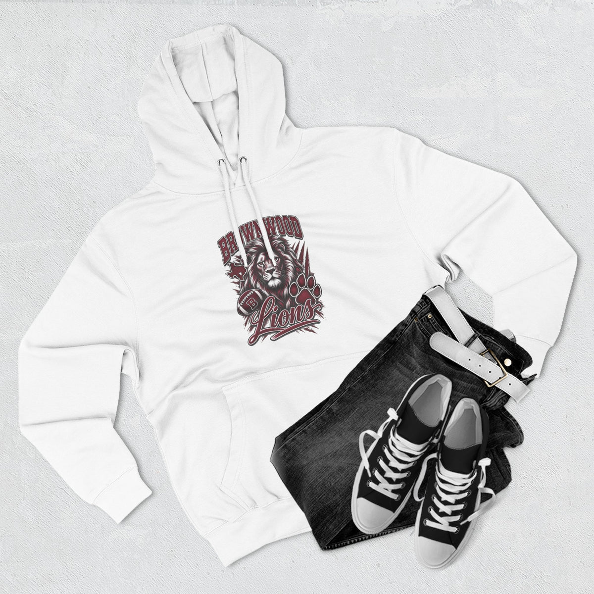 Brownwood Lions Three-Panel Fleece Hoodie