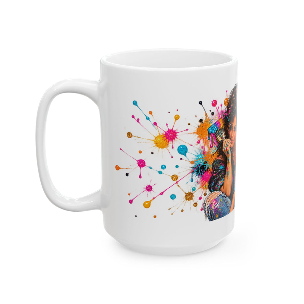 If They Want to Paint You as the Villain Then Pose — Colorful Empowerment Ceramic Mug (11oz/15oz)