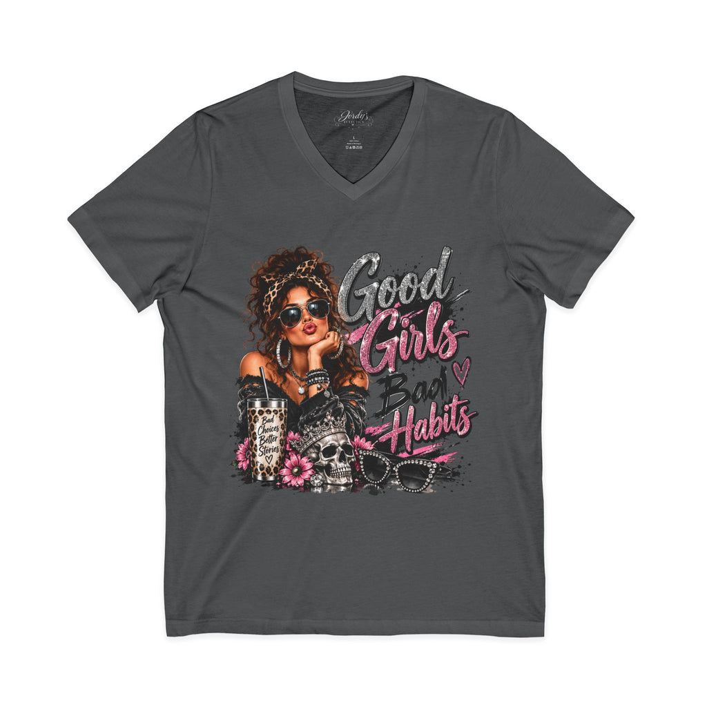 Good Girls Bad Habits V-Neck Tee
