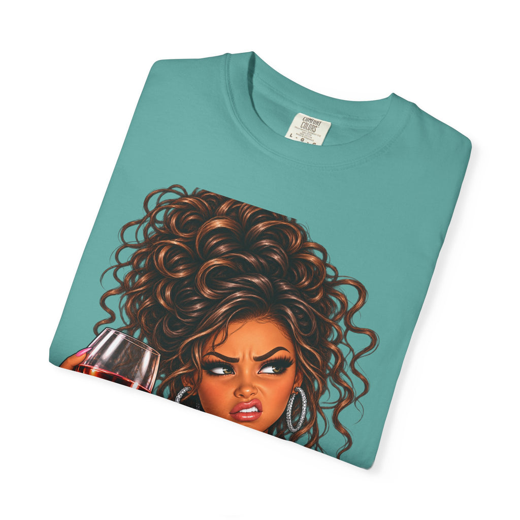 Sassy Curly Girl Wine T-Shirt