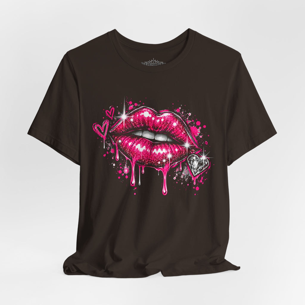 Kiss Lips Graphic Tee Sparkly
