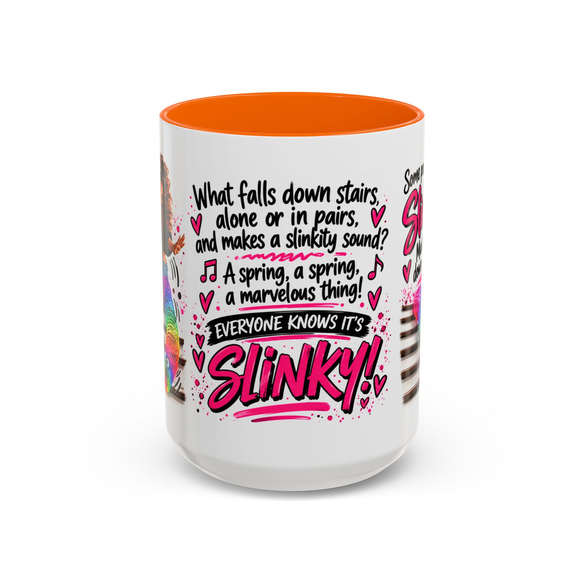 Slinky Coffee Mug — Funny Rainbow Slinky Gift for Friends & Teachers